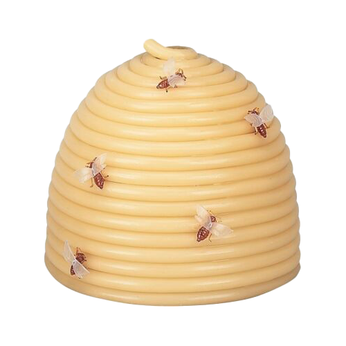bougie-avec-abeilles-sur-nid